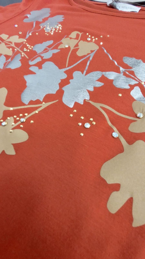 T-shirt in viscosa stampata