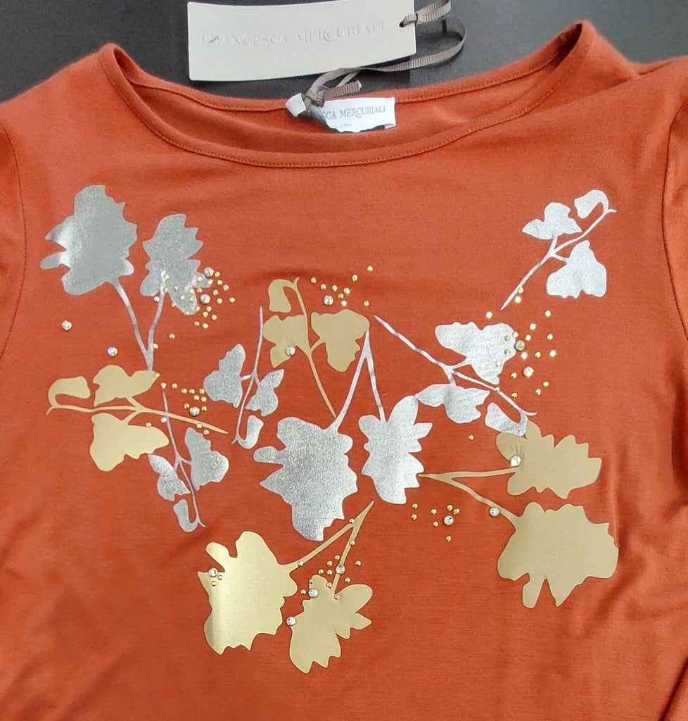 T-shirt in viscosa stampata