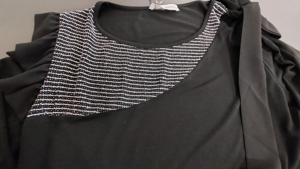 T-shirt in viscosa inserto lurex
