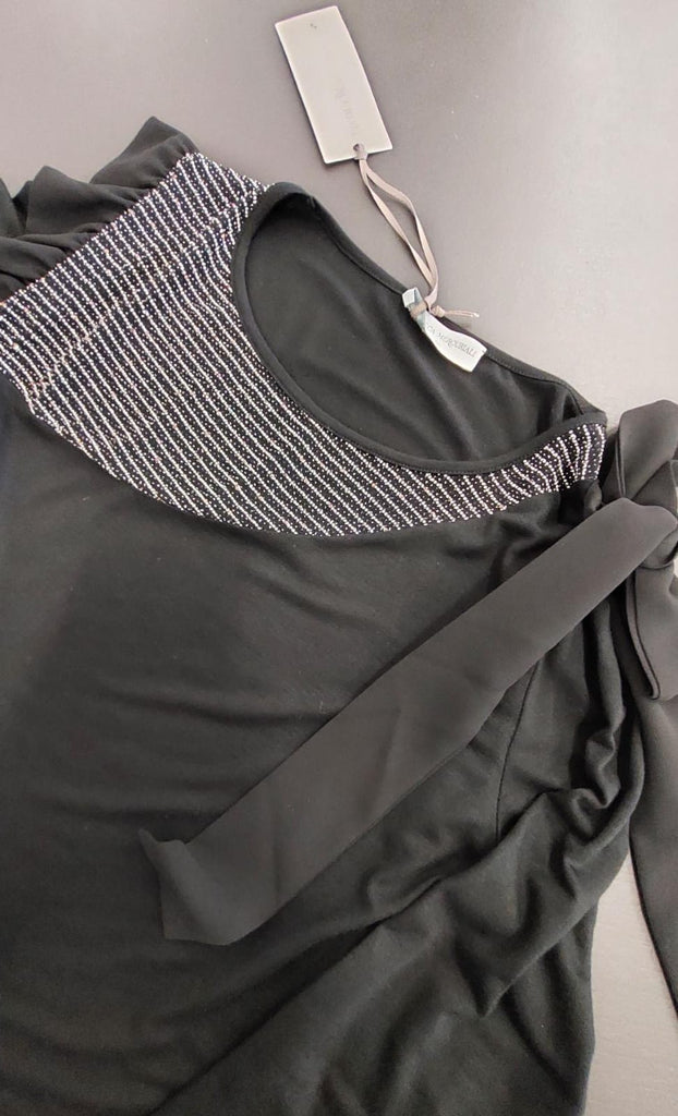 T-shirt in viscosa inserto lurex