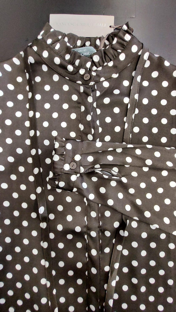 Camicetta in raso a pois