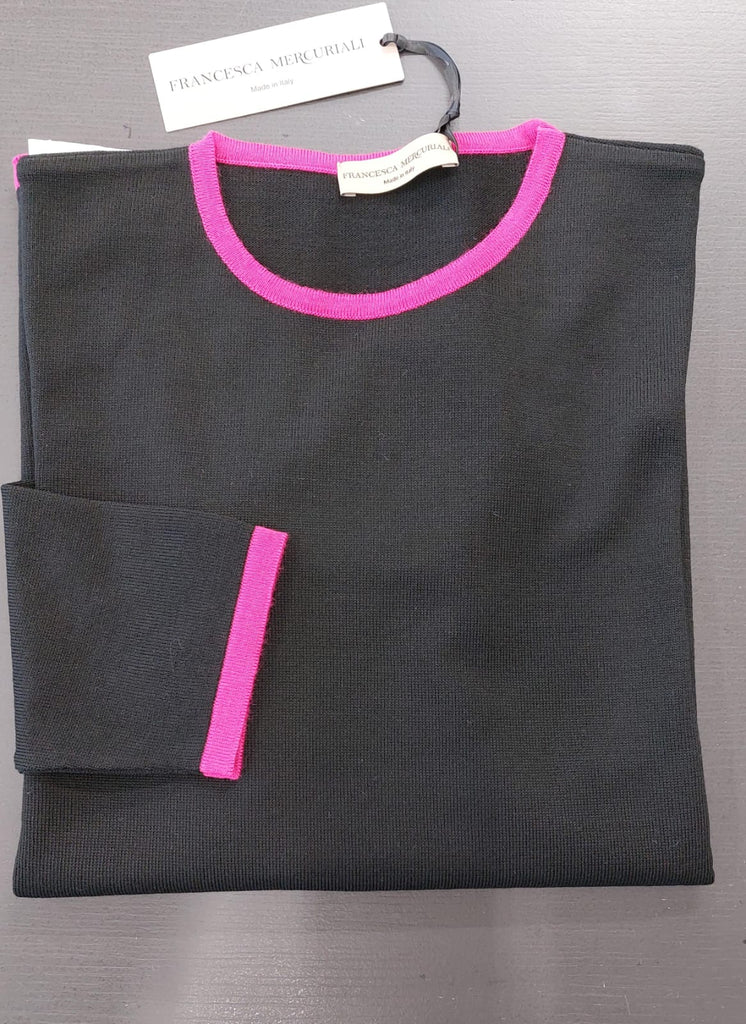 Maglia in pura lana bicolore