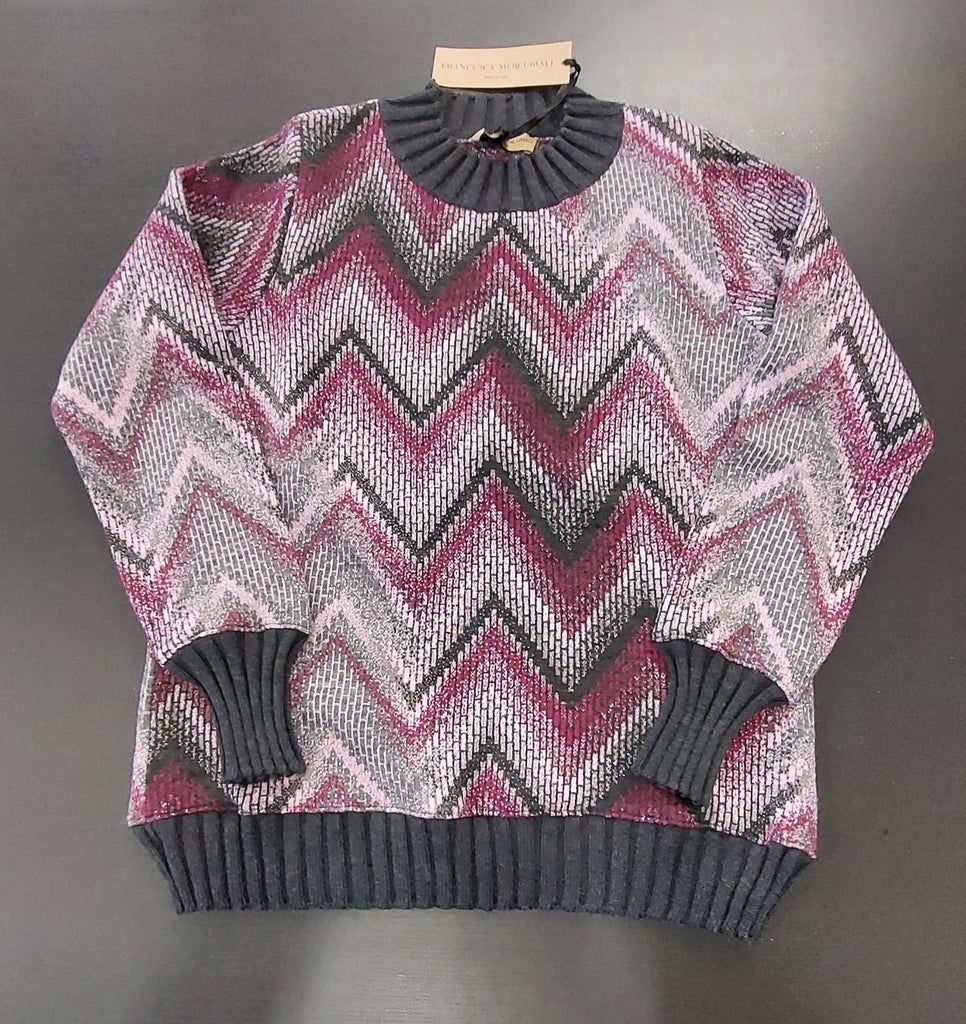 Maglia jacquard fantasia degradè