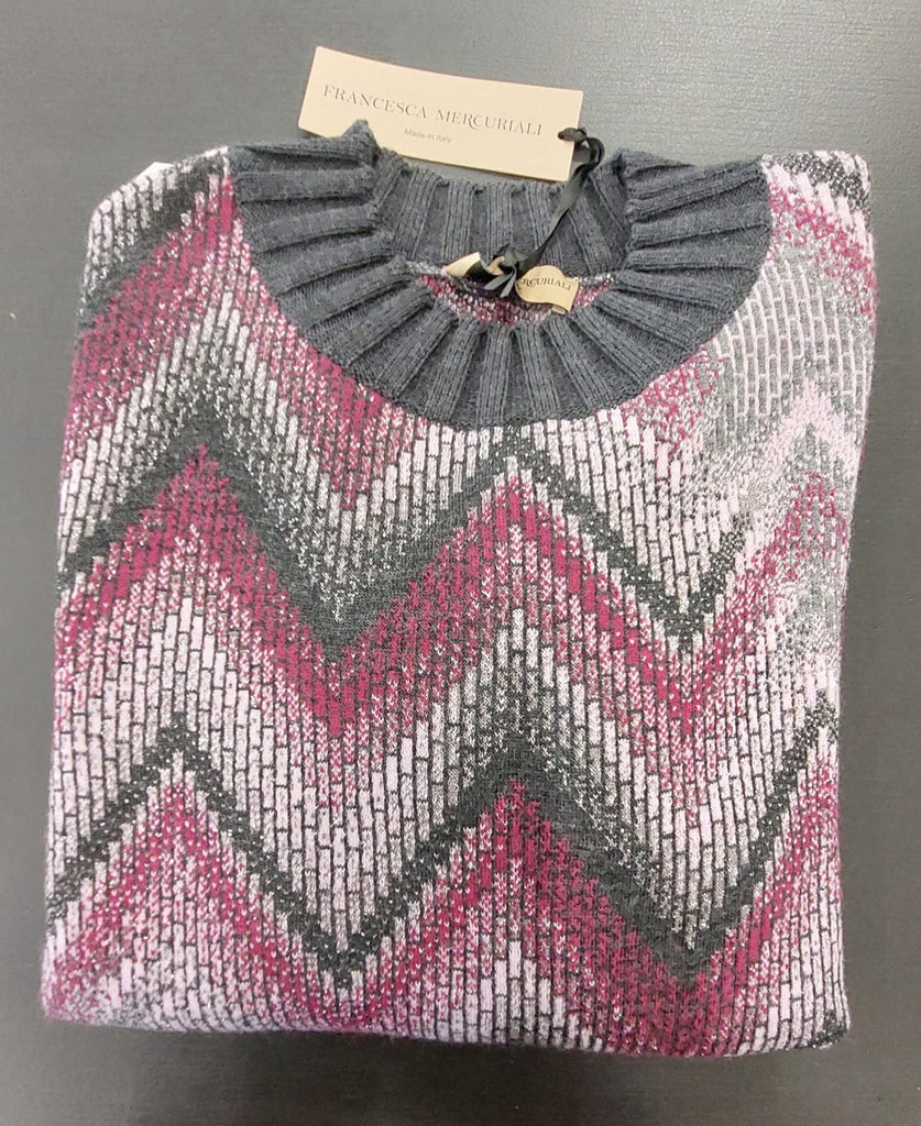 Maglia jacquard fantasia degradè