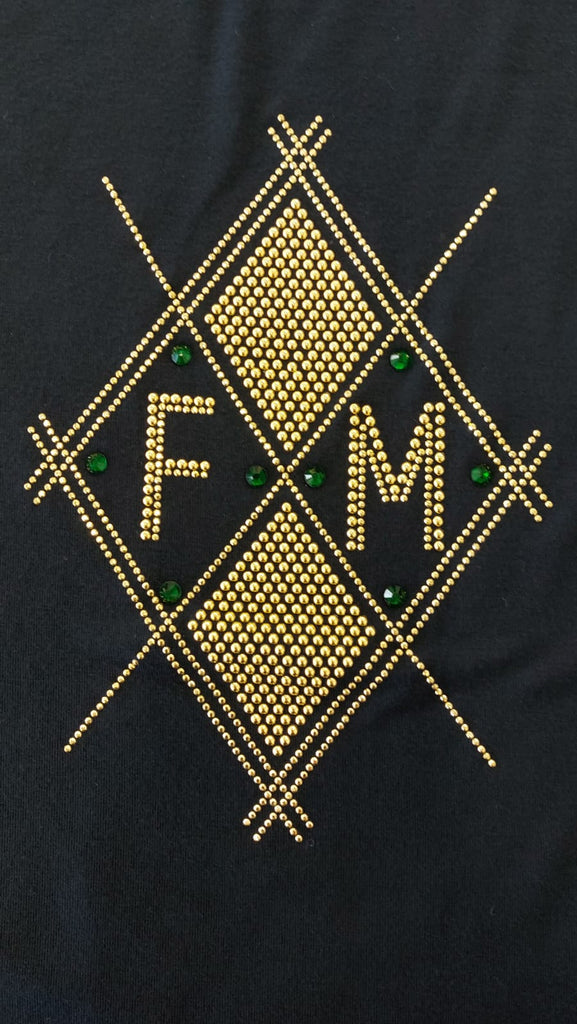 T-shirt in viscosa con strass