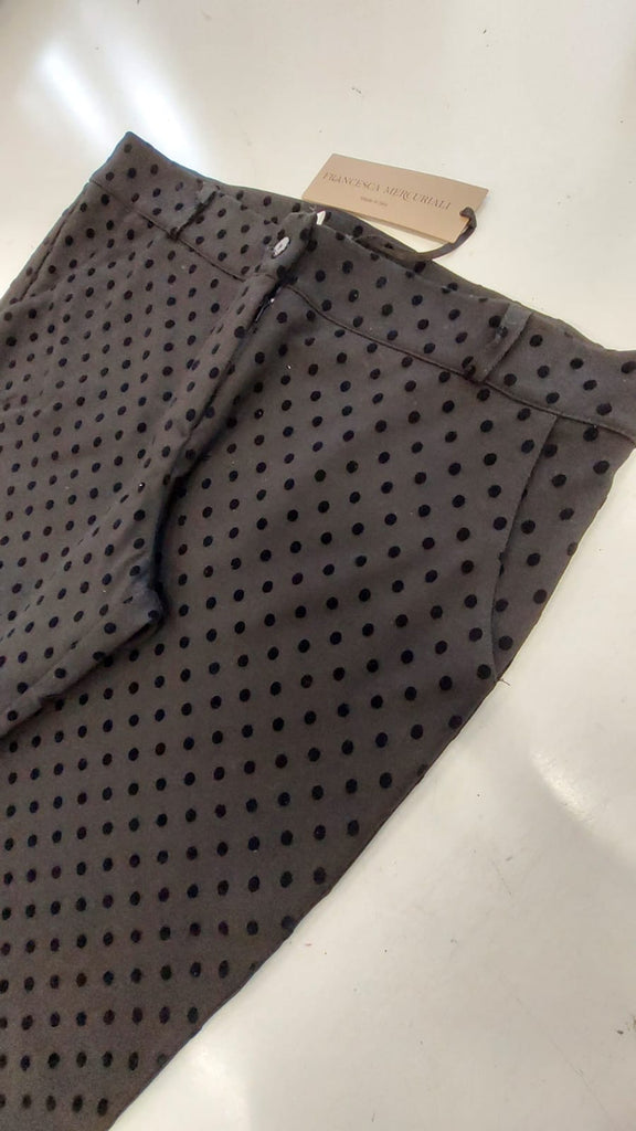 Pantalone punto milano a pois