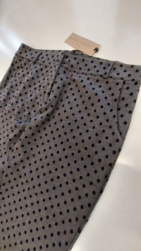 Pantalone punto milano a pois