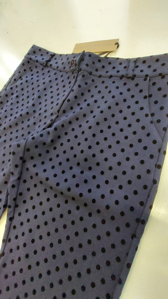Pantalone punto milano a pois