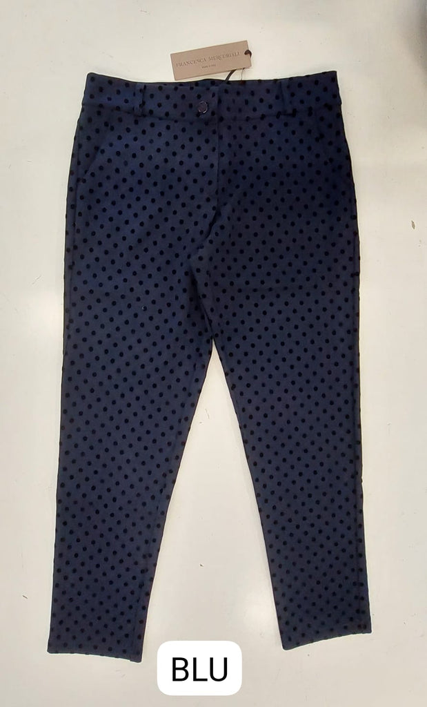 Pantalone punto milano a pois