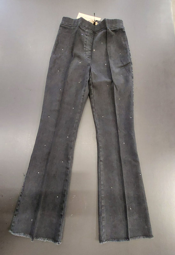 Jeans elasticizzato con strass