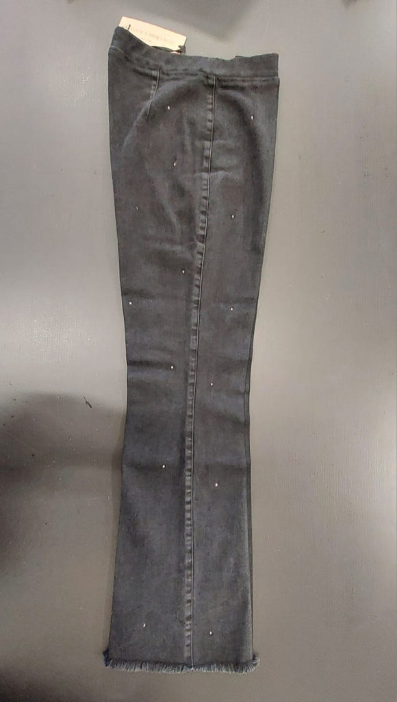 Jeans elasticizzato con strass