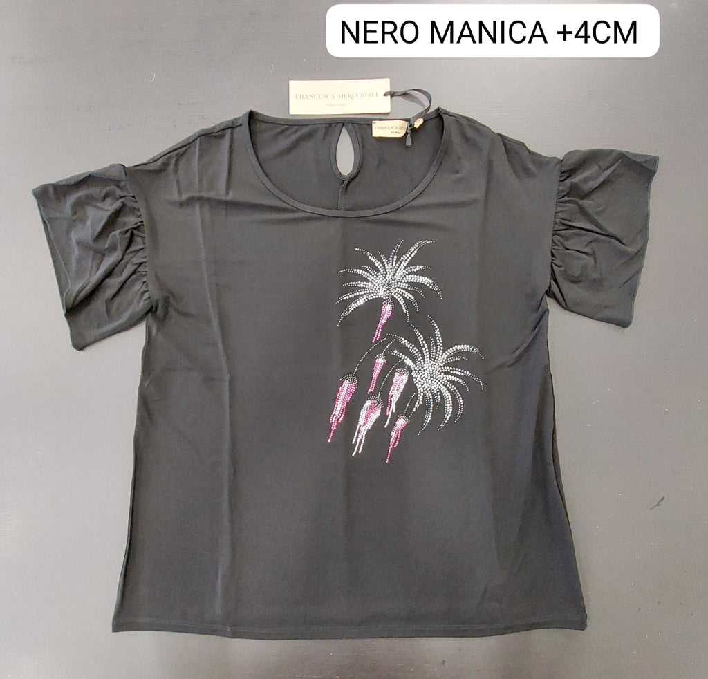 Casacca viscosa con strass