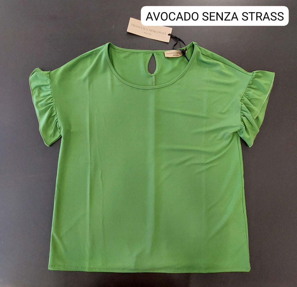 Casacca viscosa con strass
