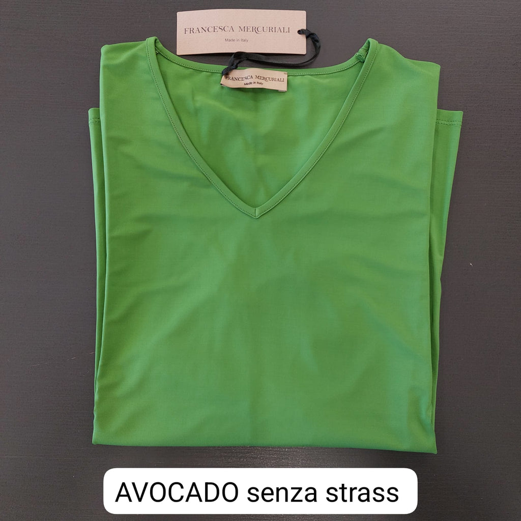 Casacca viscosa scollo V