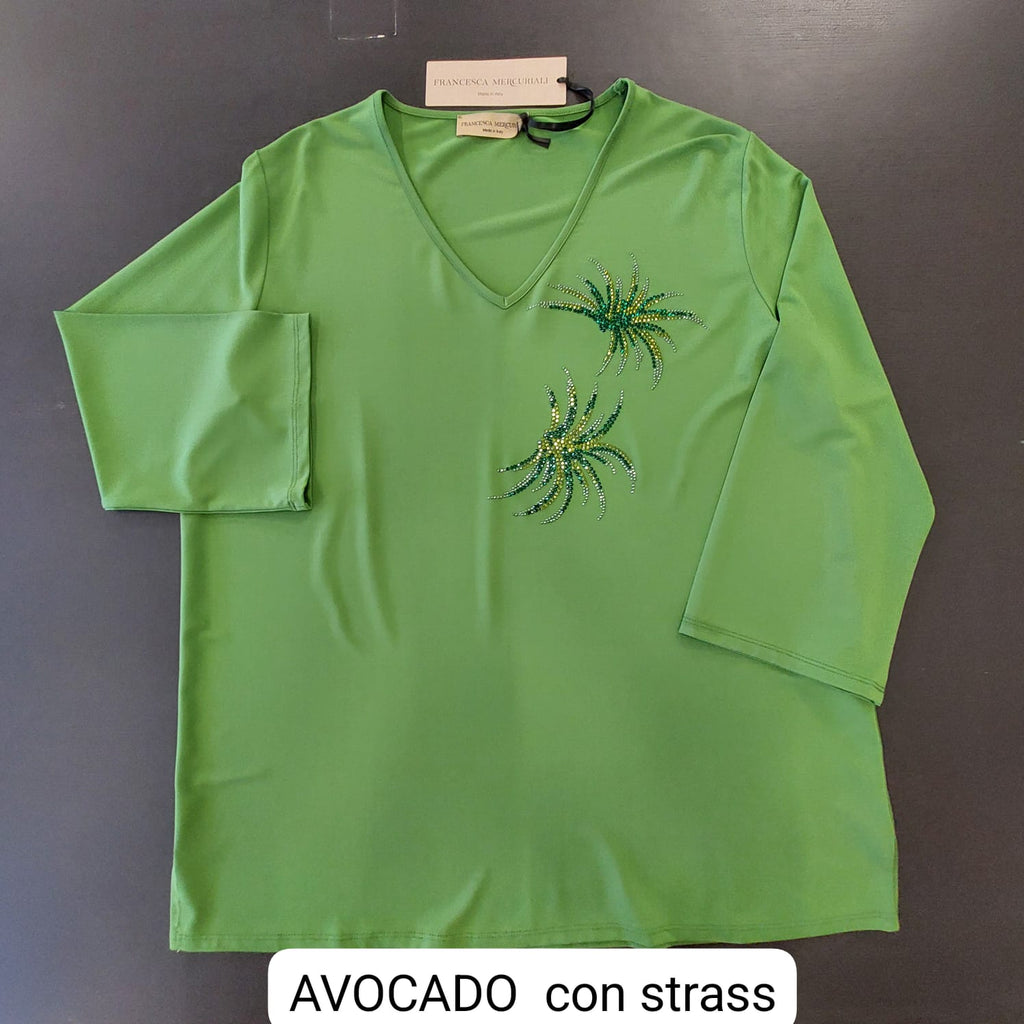 Casacca viscosa scollo V