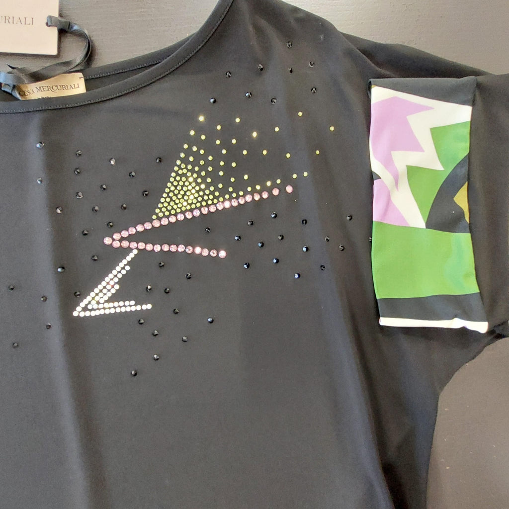 Casacca in viscosa con strass