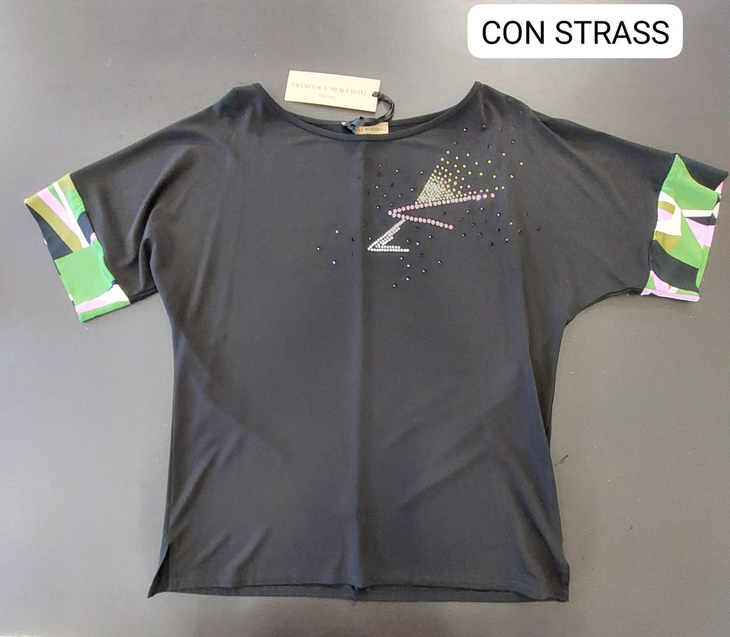 Casacca in viscosa con strass