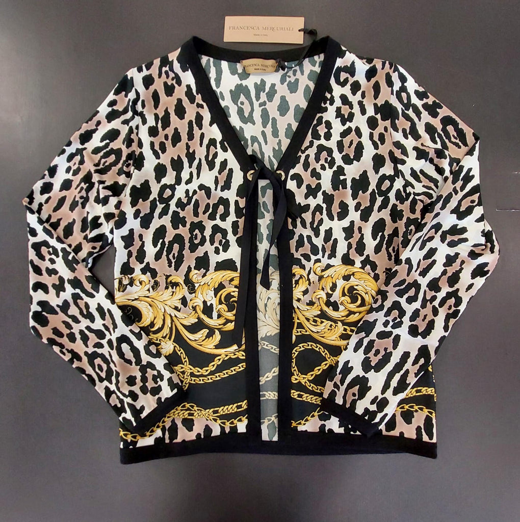 Cardigan in viscosa fantasia