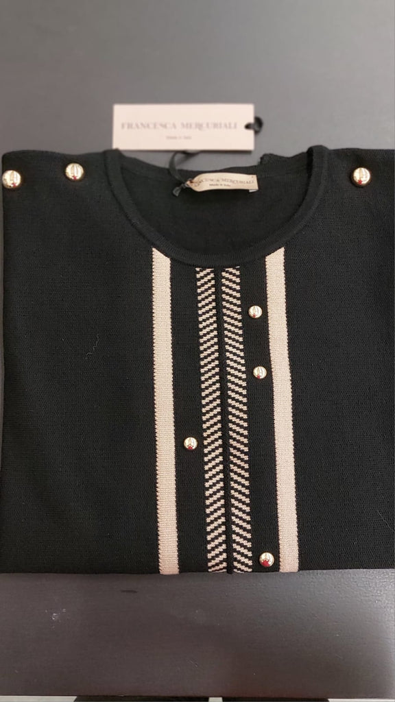 Maglia in pura lana con lavorazione jaquard