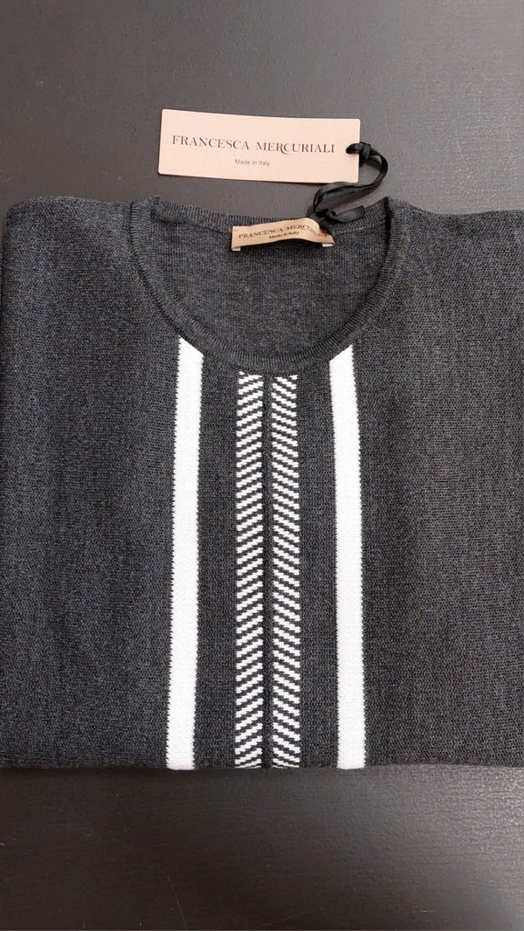 Maglia in pura lana con lavorazione jaquard