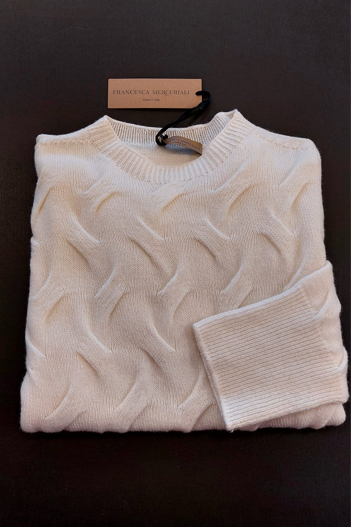 Maglia in lana e cashmere con strass