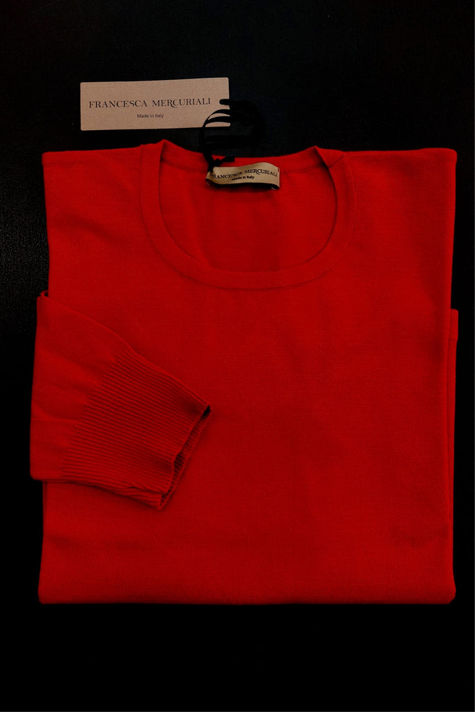 Maglia in filato di viscosa con perle e strass