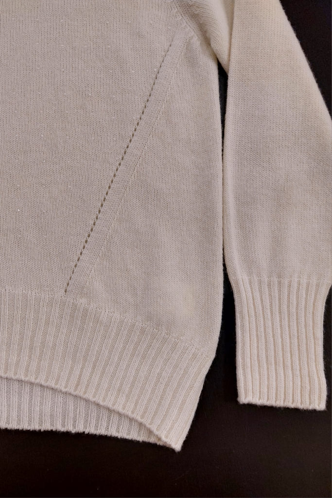 Maglia in lana e cashmere con strass
