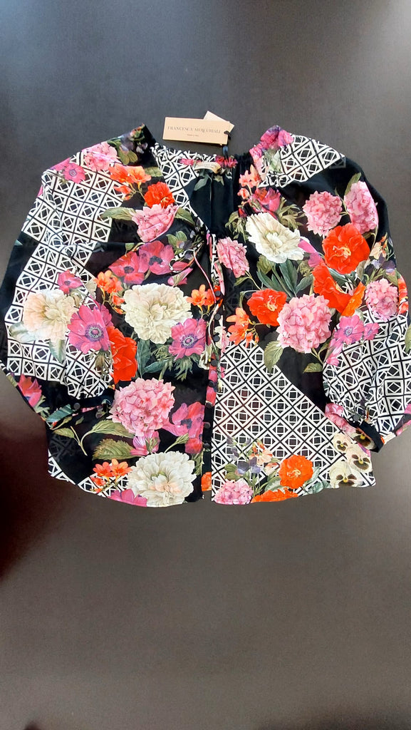 Casacca in voile di viscosa fantasia
